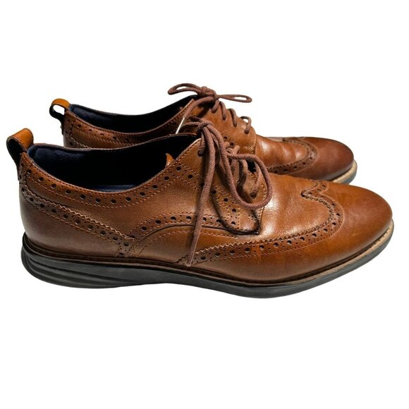 Cole Haan Grand OS Brown Wingtip Size 10.5 - Picture 2 of 11